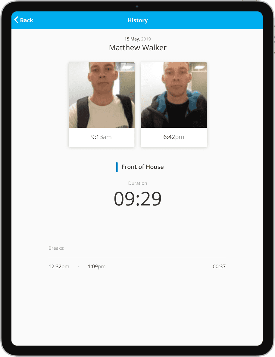 Photo Time Clock | PayHero