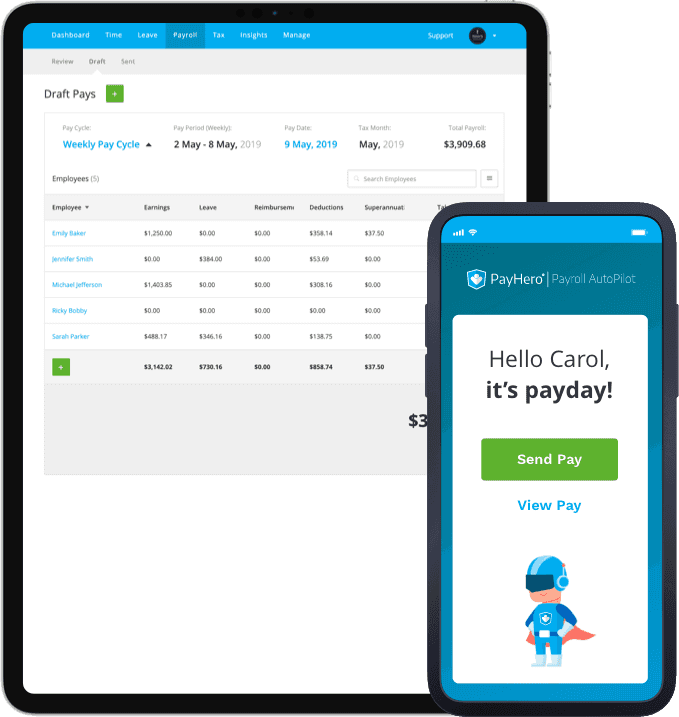 Run Payroll on Mobile | PayHero Mobile Run Payroll on Mobile | PayHero Mobile