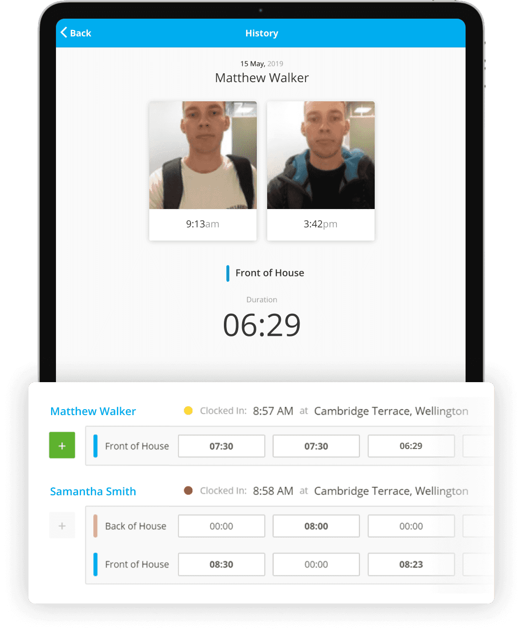 Clock In & Out | Photo Time Clock | PayHero