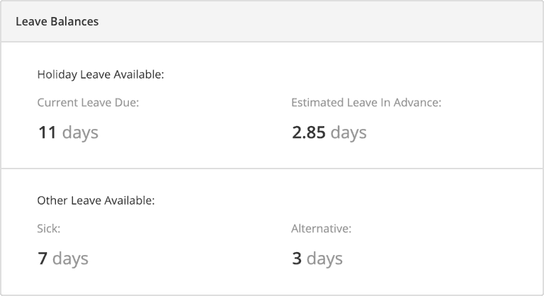 Employee Leave Balances | PayHero Employee Leave Balances | PayHero